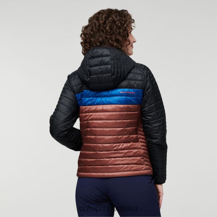 Cotopaxi Damska ocieplana kurtka z kapturem capa pochodzenia cotopaxi czarno-kasztanowa BDNZ8047 kasztan czarny