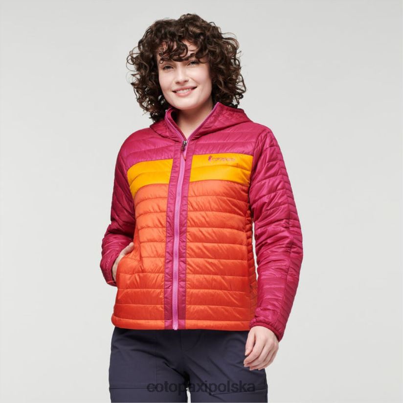 Cotopaxi Ocieplana kurtka z kapturem capa damska cotopaxi fashion raspberry-canyon BDNZ8044 malinowy kanion