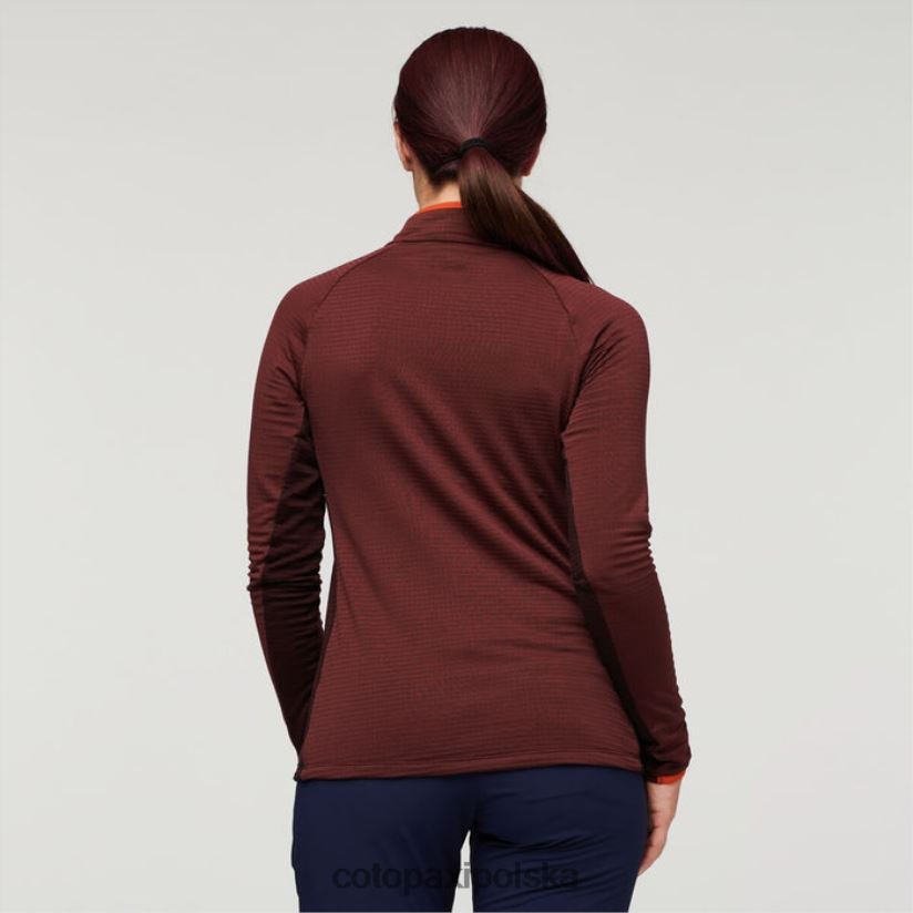 Cotopaxi Origins Chestnut Otero, polarowy sweter damski z zamkiem błyskawicznym do połowy, cotopaxi BDNZ80114 kasztan