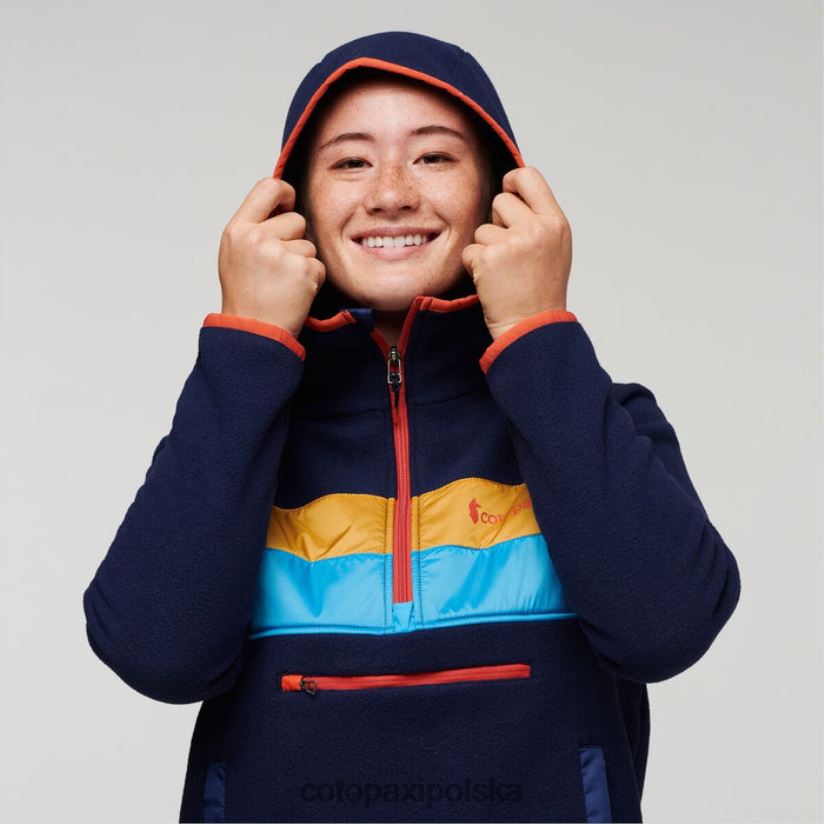 Cotopaxi Polarowa kurtka teca z kapturem i zamkiem do połowy, damska pochodząca z recyklingu, oryginalna rozporek na buty cotopaxi BDNZ8095 mucha buta