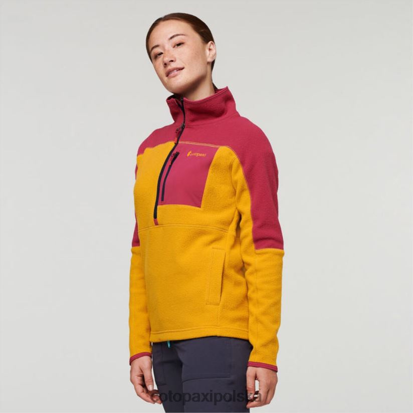 Cotopaxi malinowo-bursztynowa kolekcja cotopaxi damska kurtka polarowa abrazo z zamkiem do połowy BDNZ8079 malinowo-bursztynowy