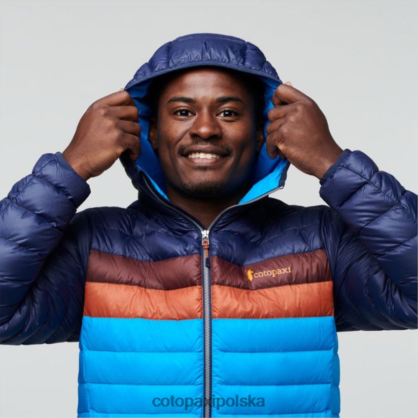 Cotopaxi Męska kurtka puchowa z kapturem cotopaxi fuego marki morskiej i morskiej BDNZ80401 morsko-słona woda