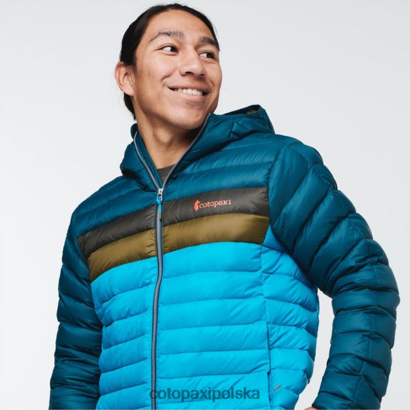 Cotopaxi Męska kurtka puchowa z kapturem fuego cotopaxi w kolorze głębokiego oceanicznego błękitu BDNZ80404 głęboki błękit oceanu
