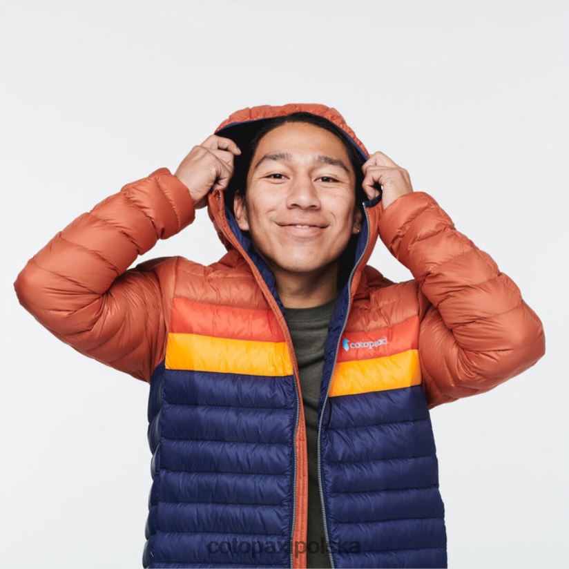 Cotopaxi męska kurtka puchowa z kapturem spice-maritime fuego cotopaxi BDNZ80402 przyprawowo-morski