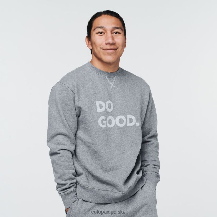Cotopaxi Do Good Crew Bluza męska Cotopaxi Heather Grey Hot BDNZ80811 wrzosowy szary