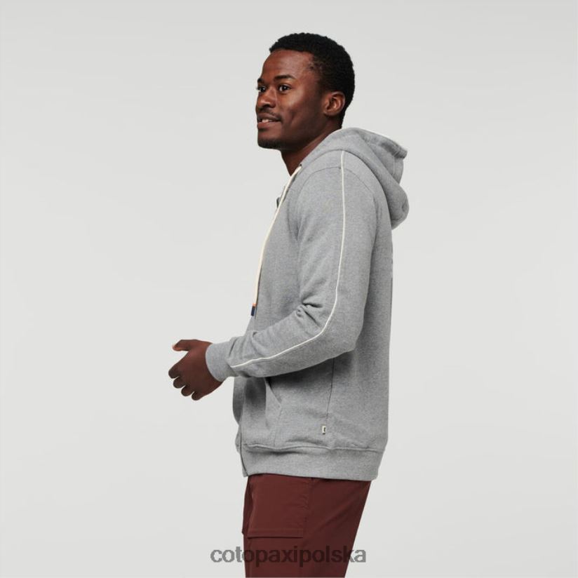 Cotopaxi do good organiczna męska bluza z kapturem i zamkiem błyskawicznym, marki cotopaxi w kolorze szarym BDNZ80379 wrzosowy szary