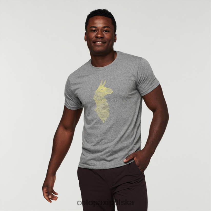 Cotopaxi Szara melanżowa koszulka cotopaxi topo lama męska, nowa BDNZ80296 wrzosowy szary