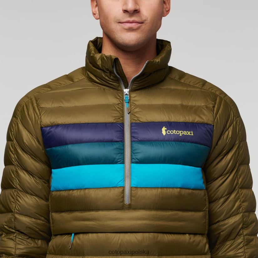 Cotopaxi Fuego puchowy sweter męski w paski, oryginalny cotopaxi BDNZ80766 dębowe paski