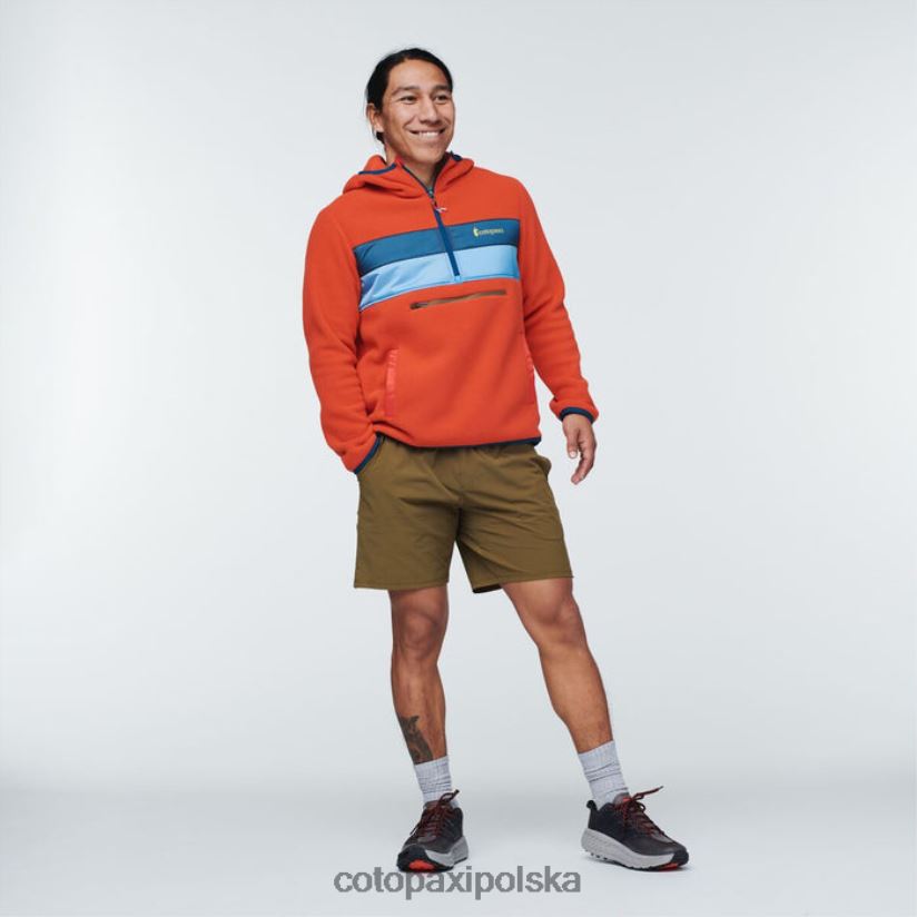 Cotopaxi Kolekcja męska Red Hot Cotopaxi Teca z kapturem i zamkiem błyskawicznym do połowy BDNZ80464 czerwony gorący