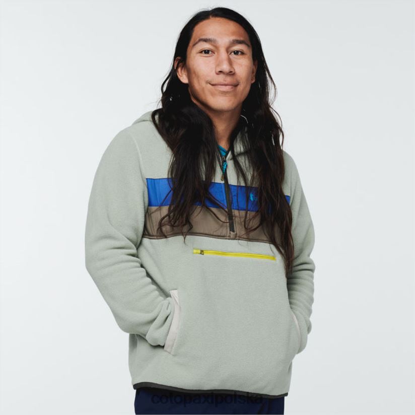 Cotopaxi Męska kurtka polarowa z kapturem i zamkiem błyskawicznym w kolorze szarego kamienia pochodzenia cotopaxi teca BDNZ80465 Szary kamień