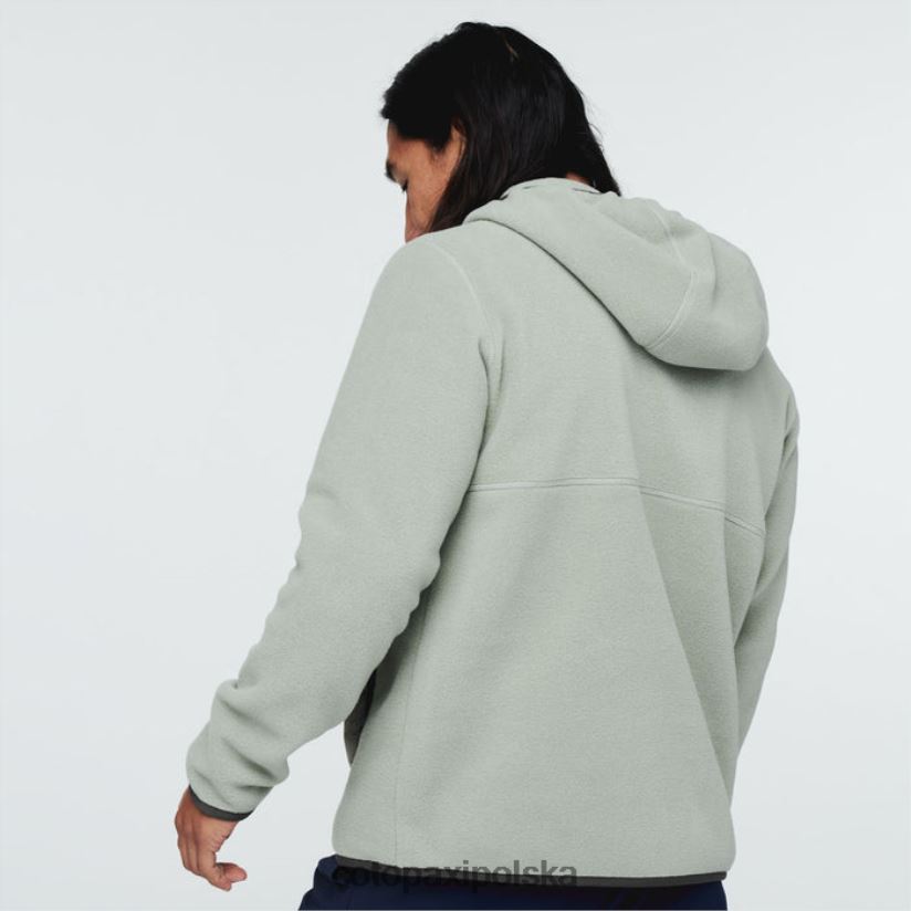 Cotopaxi Męska kurtka polarowa z kapturem i zamkiem błyskawicznym w kolorze szarego kamienia pochodzenia cotopaxi teca BDNZ80465 Szary kamień