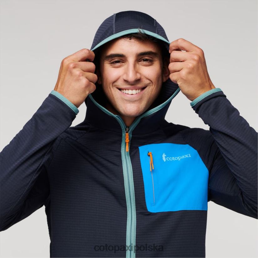 Cotopaxi Męska kurtka z kapturem i zamkiem na całej długości, cotopaxi fashion grafitowa Otero BDNZ80484 grafit