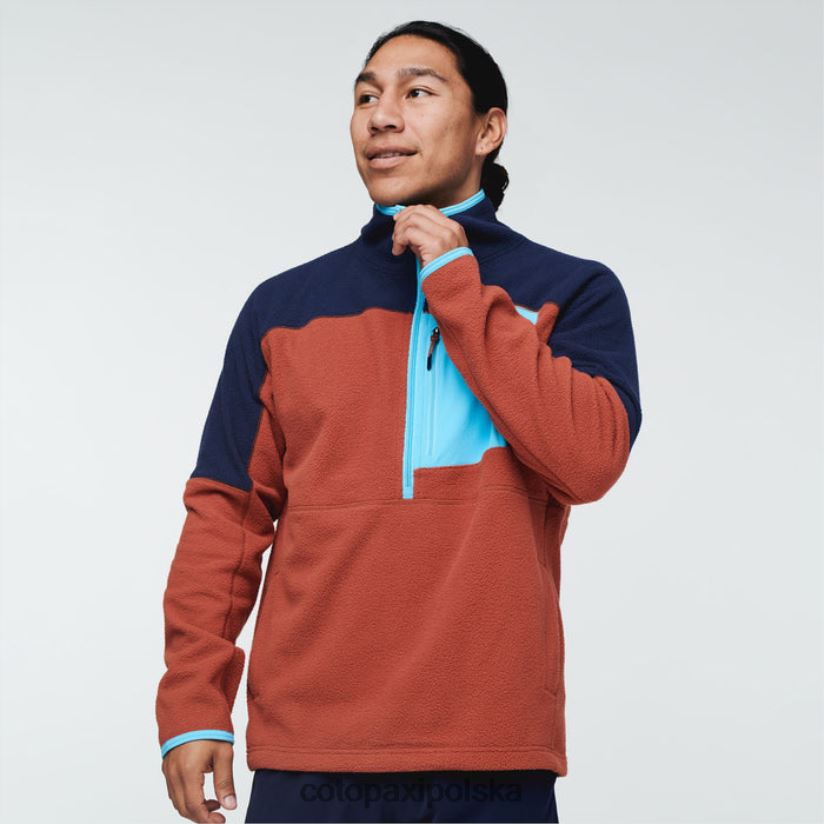 Cotopaxi oryginalna męska kurtka polarowa abrazo z zamkiem do połowy, cotopaxi sea-spice BDNZ80469 przyprawa morska